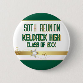 Feest! 50ste klasreünie aangepast  ronde button 5,7 cm