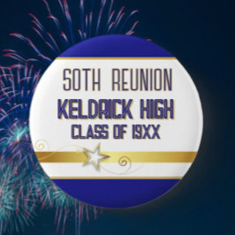 Feest! 50ste klasreünie aangepast ronde button 5,7 cm