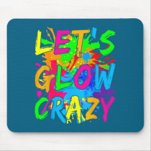 Feest 80er Groep Team Laat Crazy Retro Kleurrijke Muismat