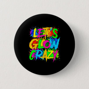 Feest 80er groep team laat gek retro kleurrijk ronde button 5,7 cm