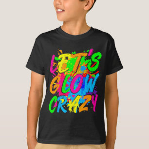 Feest 80s groep team laat gek retro kleurrijk t-shirt