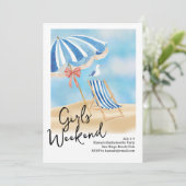 Feest aan het strand kaart (Staand voorkant)