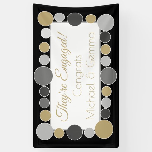 feest! Aangepast verloving banner!! Spandoek (Verticaal)