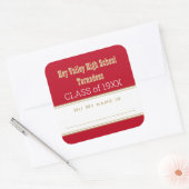 Feest. Aangepaste klasse reünienaam tag ticker Vierkante Sticker (Envelop)