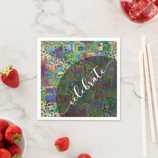 Feest: Abstract kleurrijk Confetti Afstuderen Servetten (Insitu)