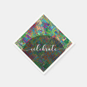 Feest: Abstract kleurrijk Confetti Afstuderen Servetten (Hoek)