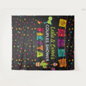 Feest achtergrond voor koppel shower wandkleed (Voorkant (horizontaal))