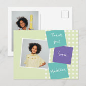 Feest Afstudeer Cute Dank Je Briefkaart (Voorkant / Achterkant)