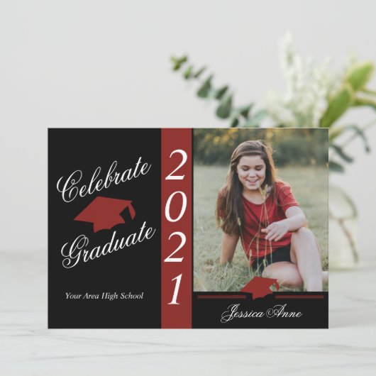 Feest Afstuderen met foto Kaart (Staand voorkant)