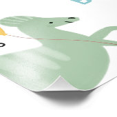 Feest als Dinosaurus 1e Verjaardag Welkomstbord Foto Afdruk (Hoek)