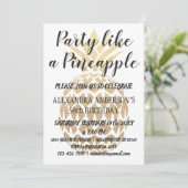 Feest als een ananas 50ste verjaardag uitnodiging (Staand voorkant)
