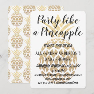 Feest als een ananas Baby shower Kaart