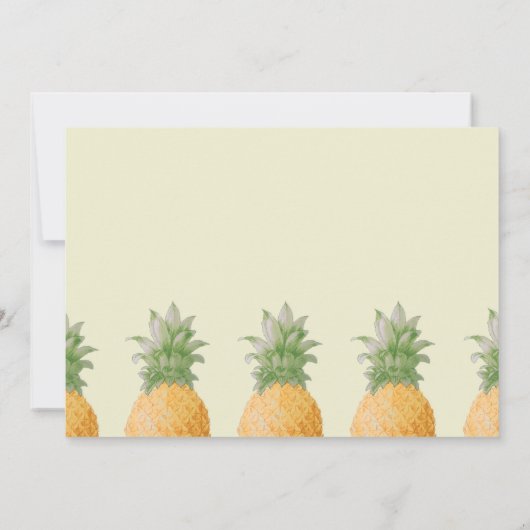 Feest als een ananas | Invitation-Kaart Kaart (Achterkant)