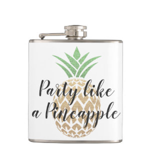 Feest als een ananas verjaardag of bruiloft heupfles