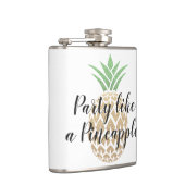 Feest als een ananas verjaardag of bruiloft heupfles (Rechts)