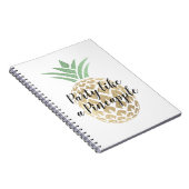 Feest als een ananas verjaardag of bruiloft notitieboek (Rechterzijde)
