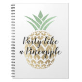 Feest als een ananas verjaardag of bruiloft notitieboek (Voorkant)