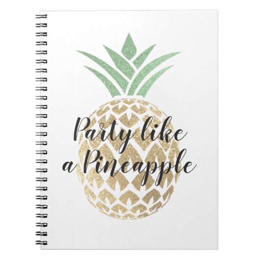 Feest als een ananas verjaardag of bruiloft notitieboek (Voorkant)