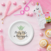 Feest als een ananas verjaardag of bruiloft papieren bordje (Feest)