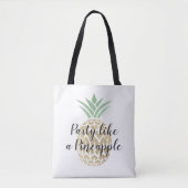 Feest als een ananas verjaardag of bruiloft tote bag (Voorkant)