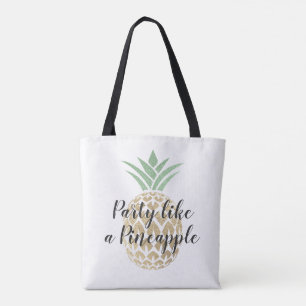 Feest als een ananas verjaardag of bruiloft tote bag