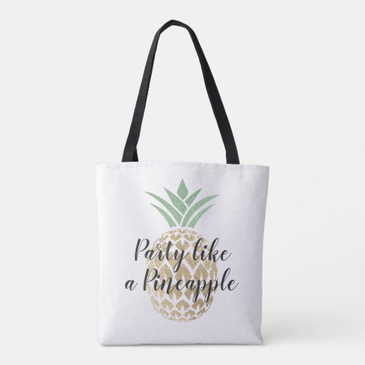 Feest als een ananas verjaardag of bruiloft tote bag (Achterkant)