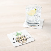 Feest als een ananas Verjaardag Onderzetter (Insitu)