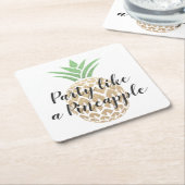 Feest als een ananas Verjaardag Onderzetter (Schuin)