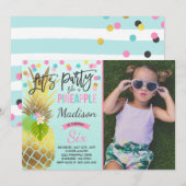 Feest als een ananas verjaardag uitnodiging (Voorkant / Achterkant)