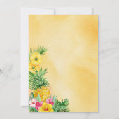 Feest als een ananas verjaardagsuitnodiging kaart (Achterkant)