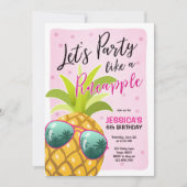 Feest als een ananas verjaardagsuitnodiging Tropic Kaart (Voorkant)