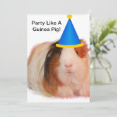 Feest als een cavia - Feestuitnodigingen Kaart (Staand voorkant)