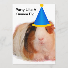 Feest als een cavia - Feestuitnodigingen Kaart