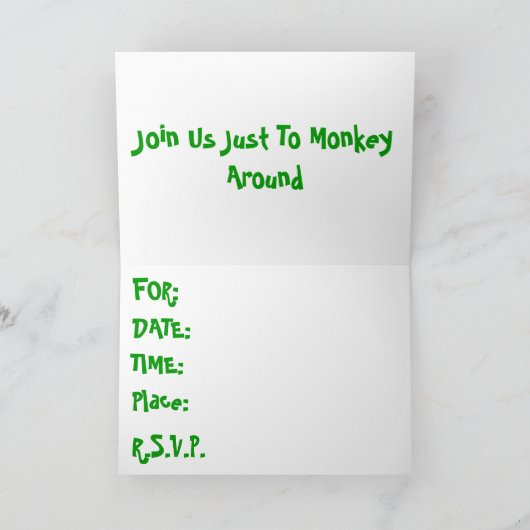 Feest als een dierlijke uitnodiging (Binnen)