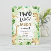 Feest als een dinosaurus, Dinosaurus Verjaardag Kaart (Staand voorkant)