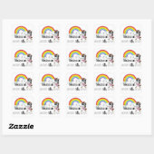 Feest als een eenhoorn verjaardag vierkante sticker (Vel)