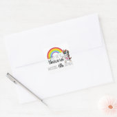 Feest als een eenhoorn verjaardag vierkante sticker (Envelop)