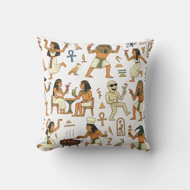 Feest als een Egyptenaar Buitenkussen (Voorkant)