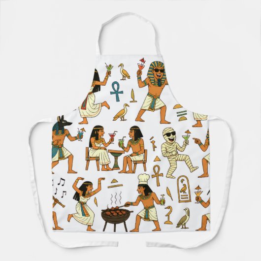 Feest als een Egyptenaar Schort (Voorkant)