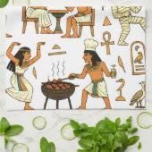 Feest als een Egyptenaar Theedoek (Gevouwen)