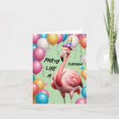 Feest als een flamingo - Leuke en feestelijke verj Kaart (Voorkant)