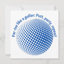 Feest als een golfer