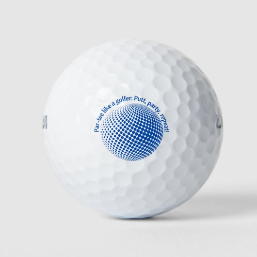 Feest als een golfer golfballen (Voorkant)