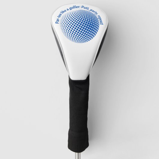 Feest als een golfer golfheadcover (Voorkant)