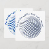 Feest als een golfer kaart (Voorkant / Achterkant)