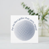 Feest als een golfer kaart (Staand voorkant)
