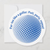 Feest als een golfer kaart (Achterkant)