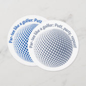 Feest als een golfer kaart (Voorkant / Achterkant)