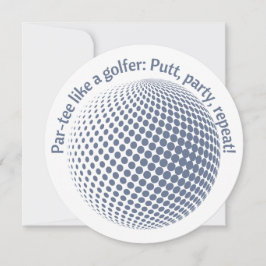 Feest als een golfer kaart