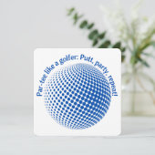 Feest als een golfer kaart (Staand voorkant)